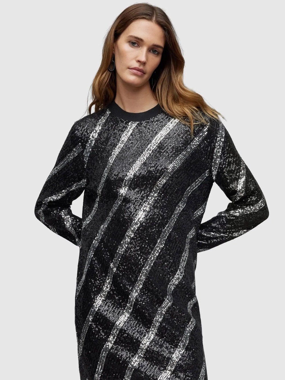 $420 Allsaints Sparkling Sequins Couture Dress